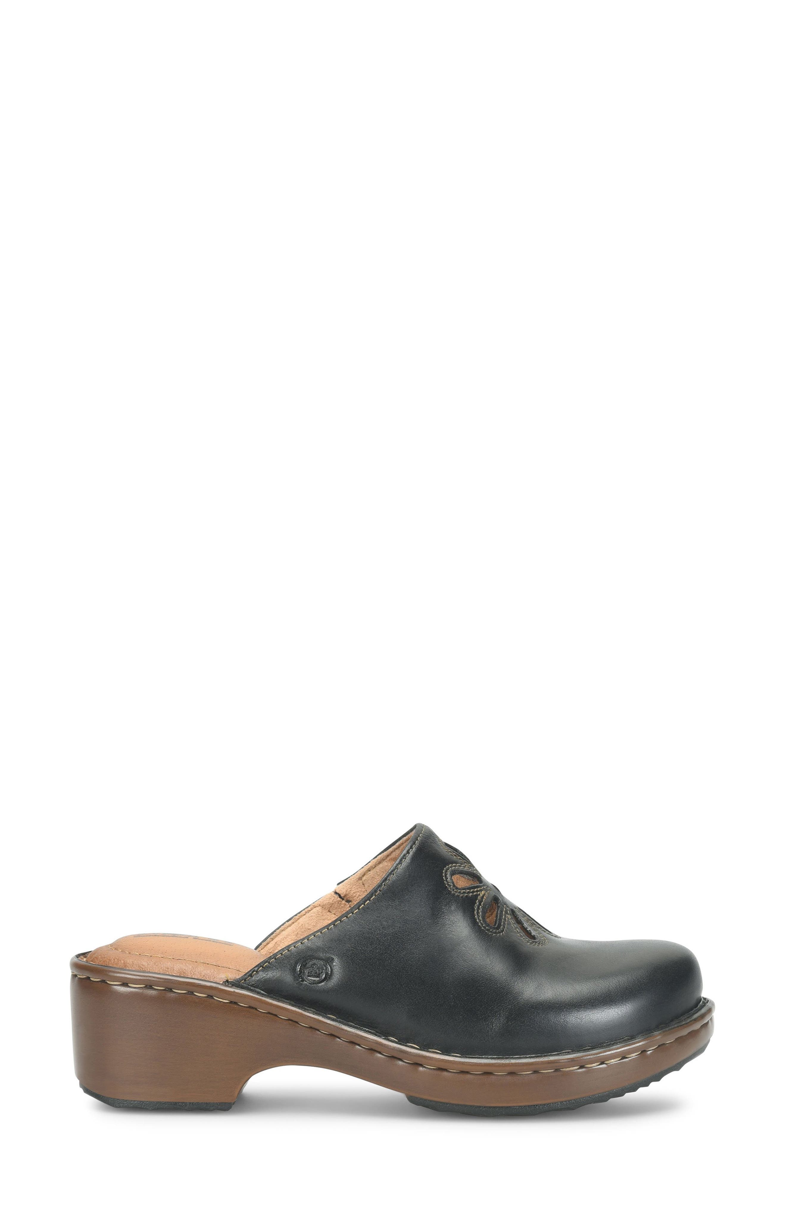 Børn Torry Clog, Alternate, color, Black Leather