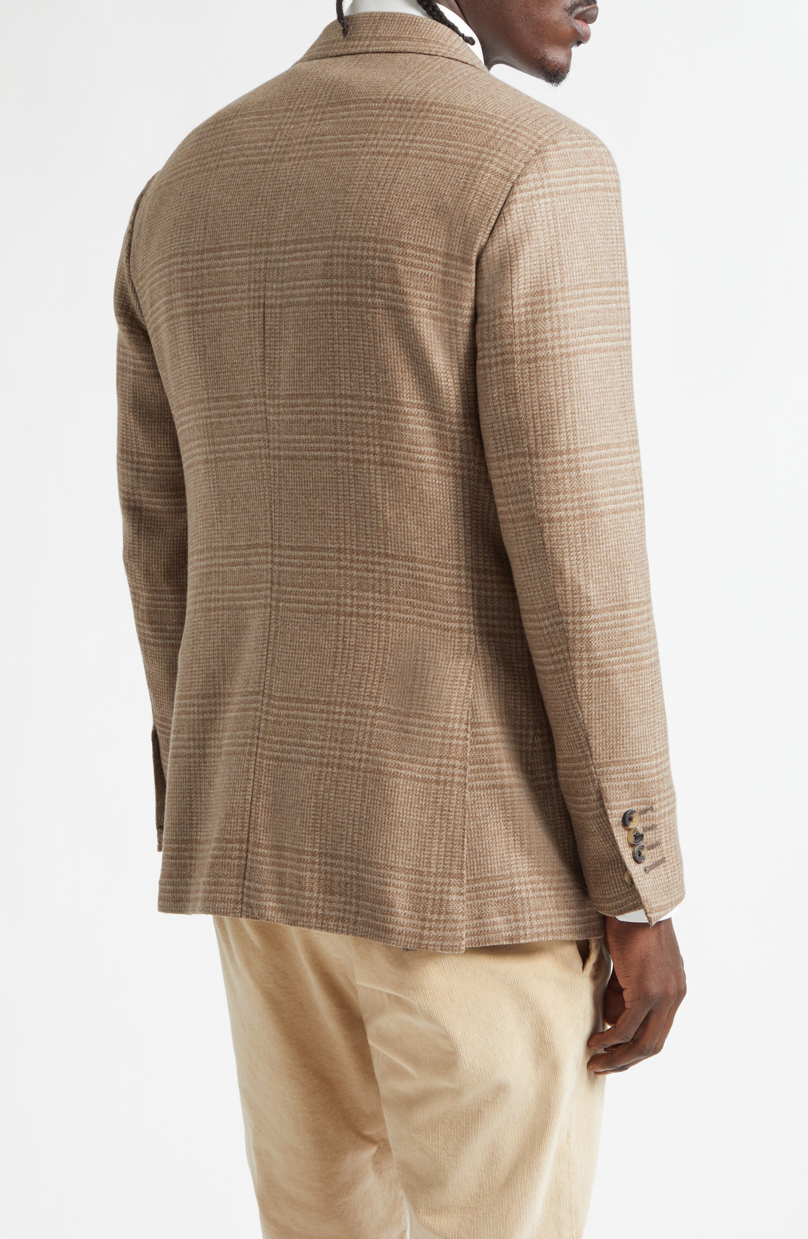 Unstructured Single Breasted Plaid Cashmere Sport Coat - image 2