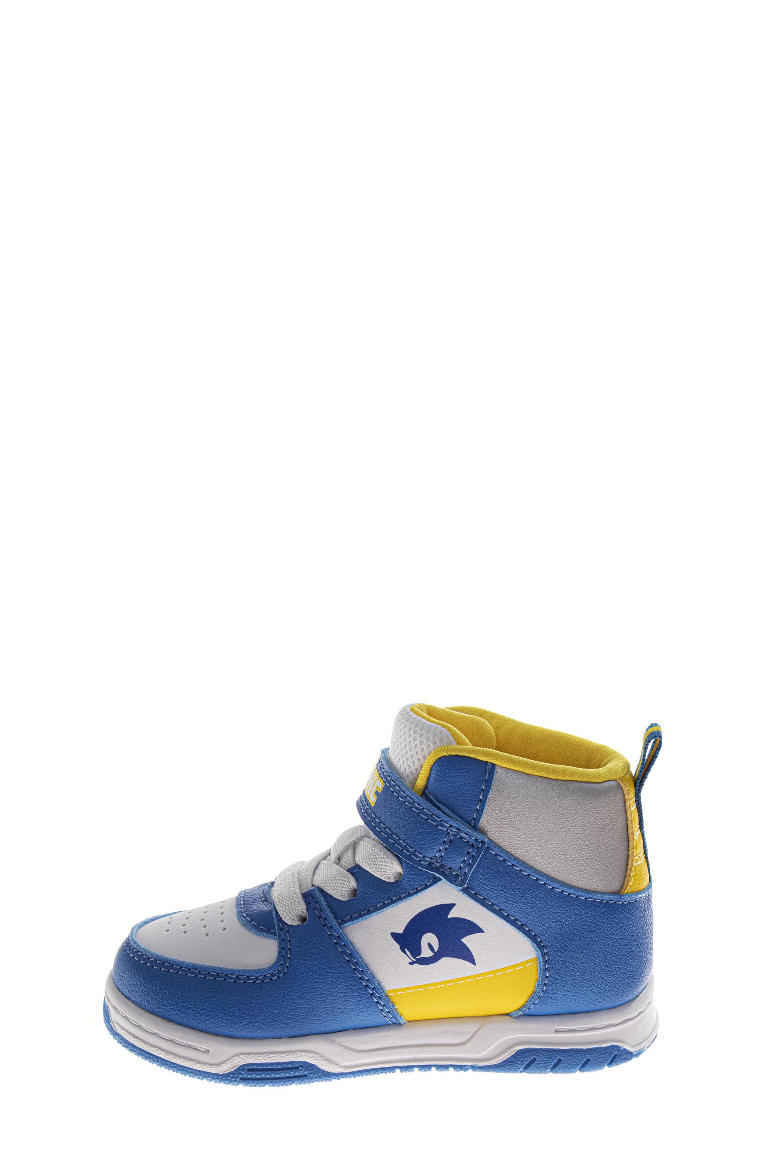 Kids' Sonic the Hedgehog High Top Sneaker, Alternate, color, BLUE