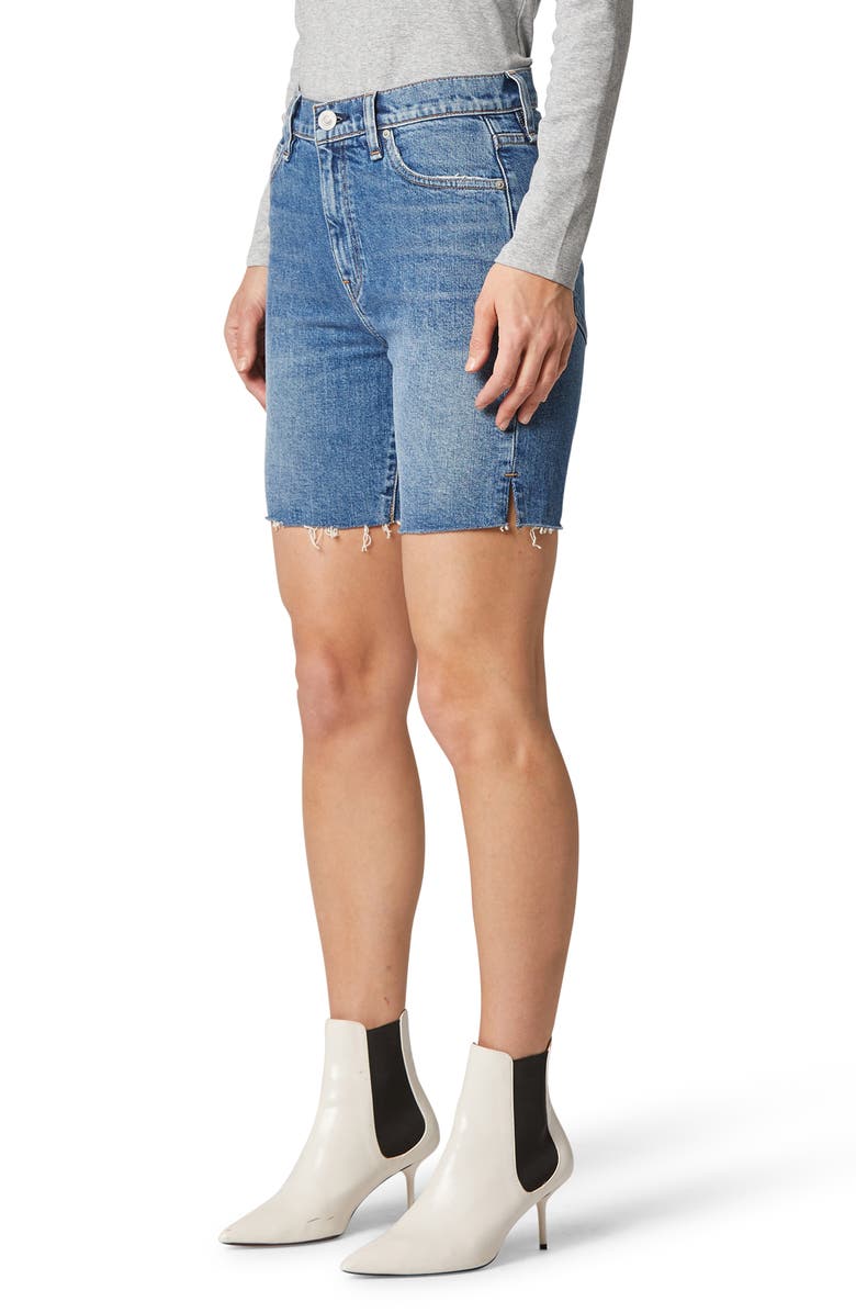 Hudson Jeans Hana High Waist Cutoff Denim Bike Shorts, Alternate, color, 