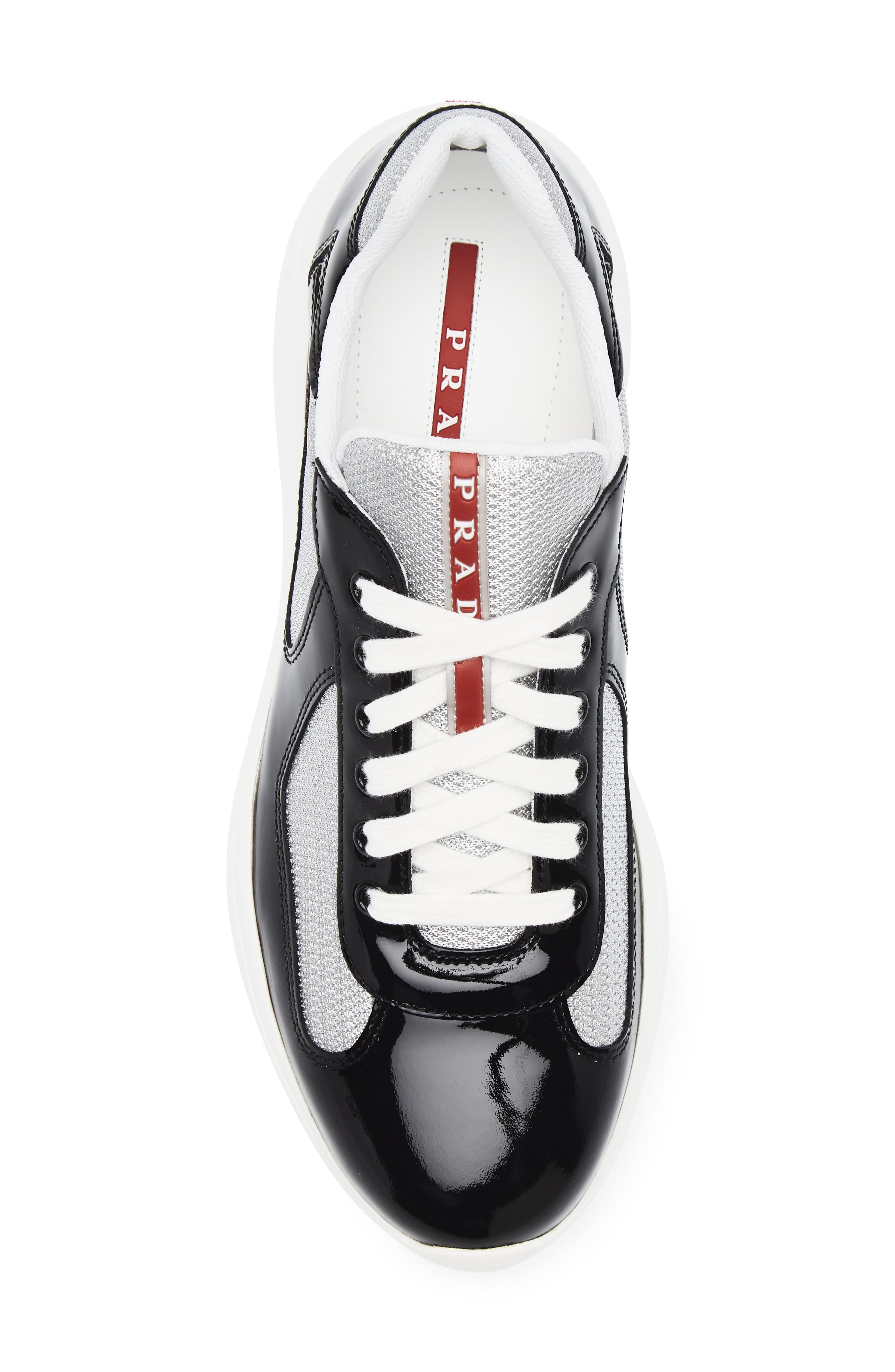 Prada America's Cup Sneaker, Alternate, color, Nero/ Argento