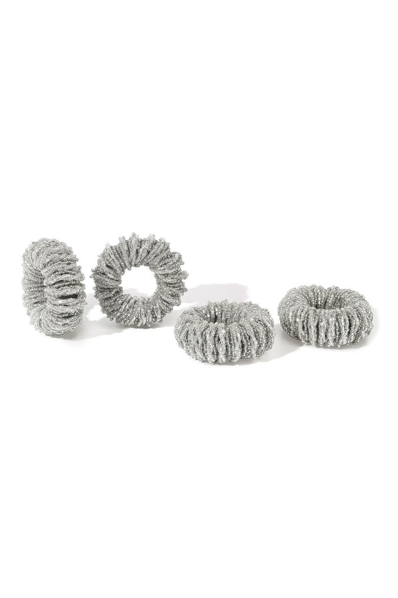 Eclipse Loop Set of 4 Napkin Rings, Main, color, SILVER