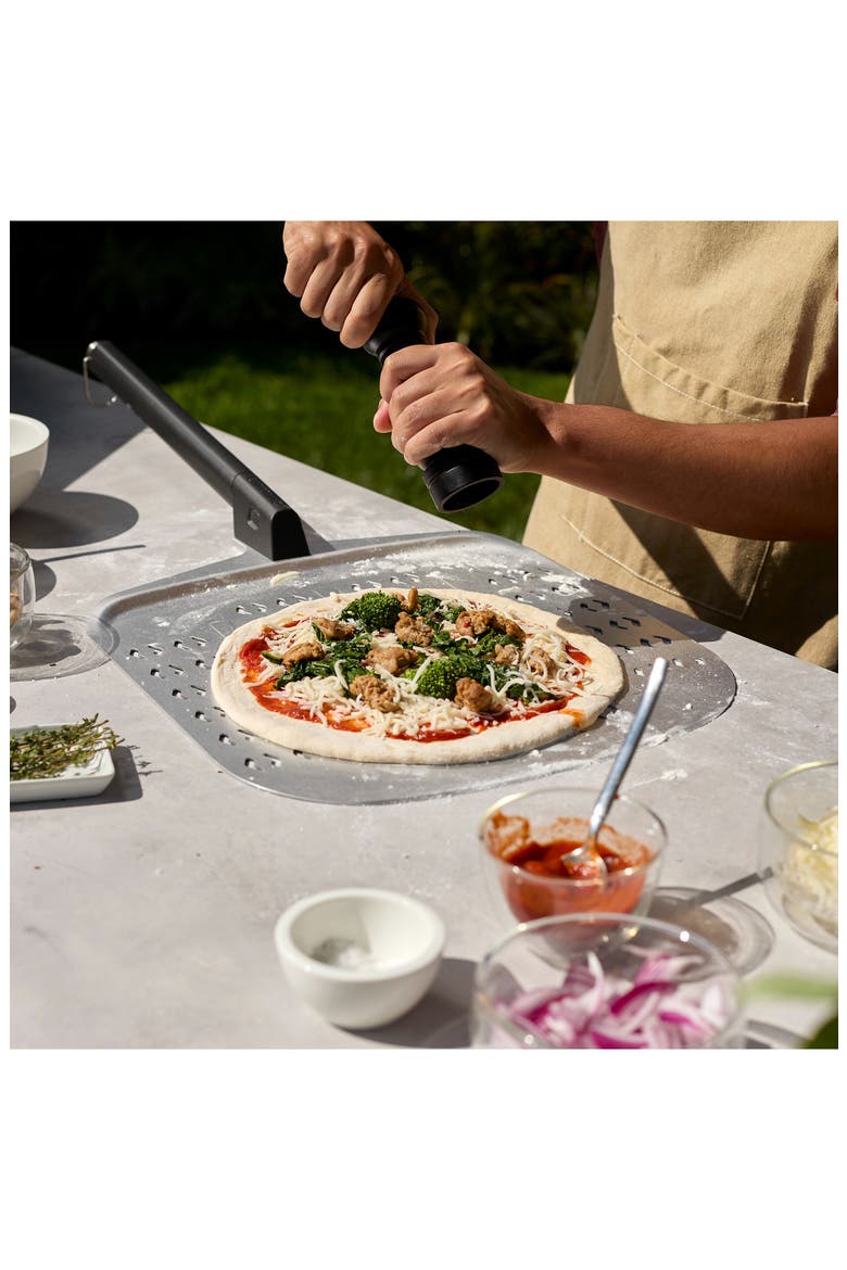 BBQ Stainless Steel Pizza Peel with Detachable Handle, Alternate, color, STAINLESS STEEL