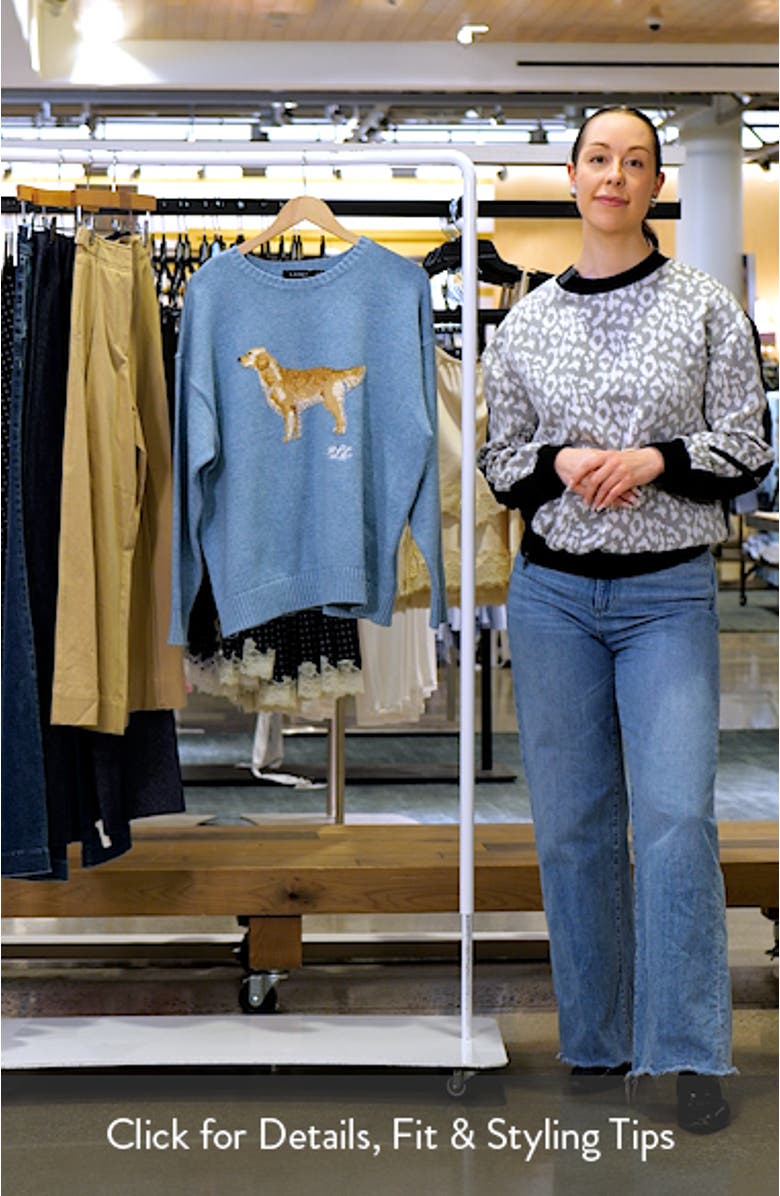 Golden Retriever Intarsia Cotton Sweater, sales video thumbnail