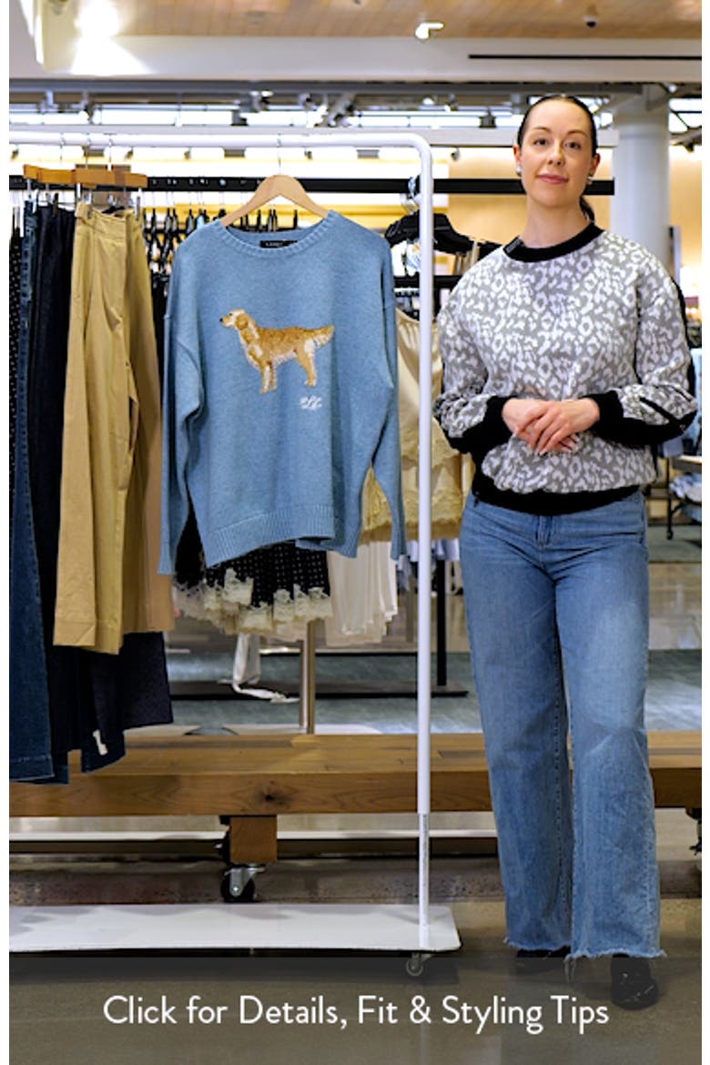 Golden Retriever Intarsia Cotton Sweater video