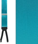 Trafalgar Sutton Solid Color Silk Formal Suspenders | Y-Back, Adjustable Braces