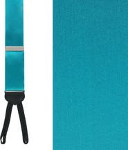 Trafalgar Sutton Solid Color Silk Formal Suspenders | Y-Back, Adjustable Braces