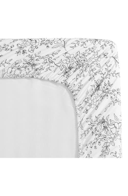 Stone Cottage Hawley Floral Print 200 Thread Count Cotton Percale Sheet Set In White