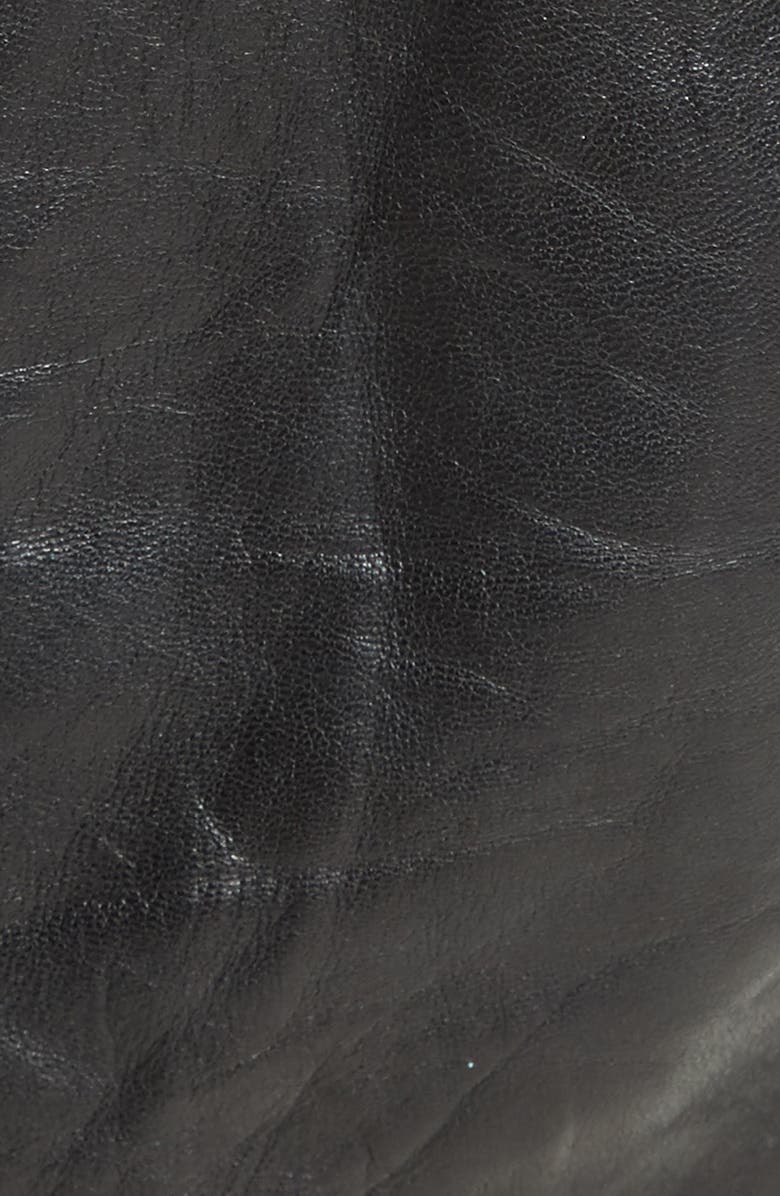 FRAME Leather Miniskirt, Main, color, 