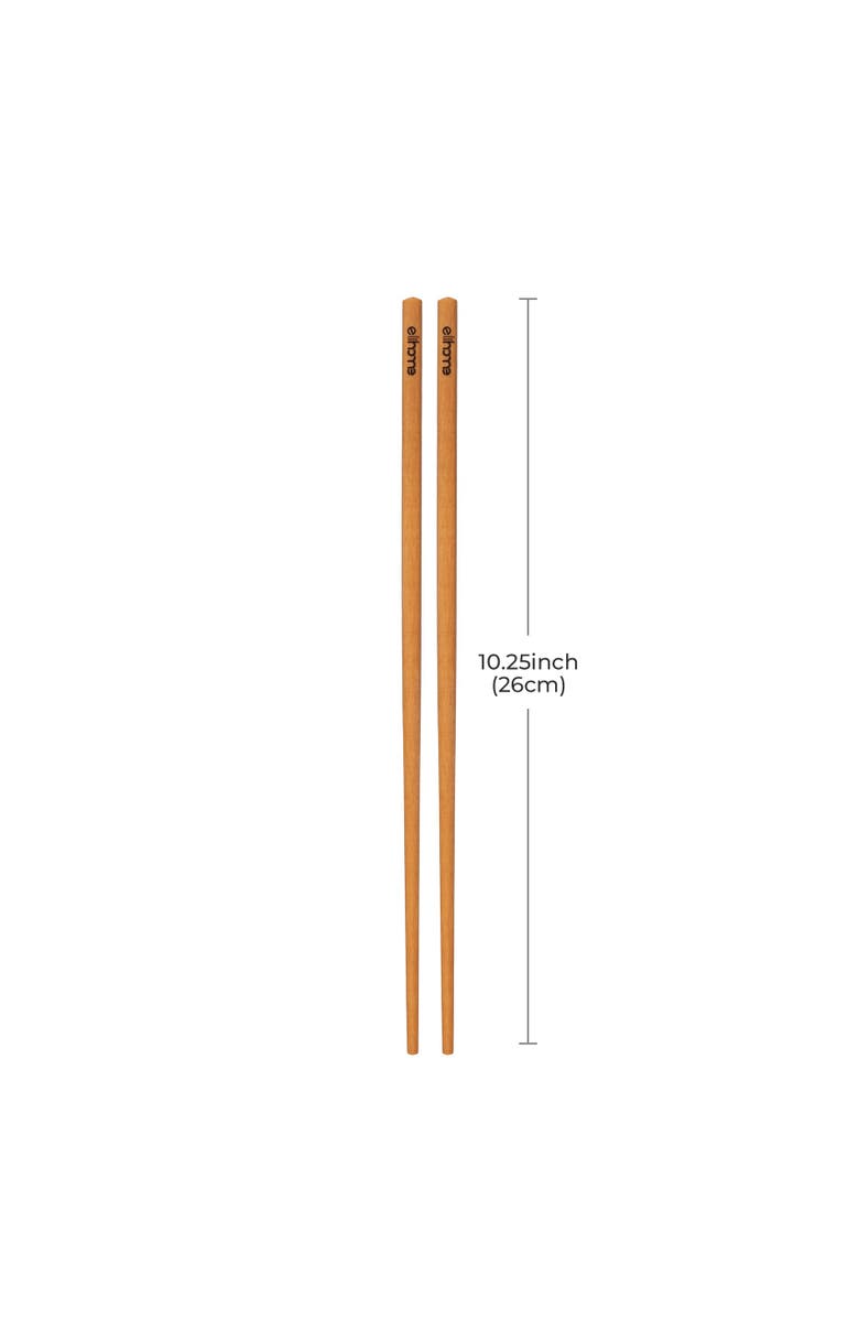 Elihome Premium Wood Fiber Chopsticks - 10-pairs, Alternate, color, Natural
