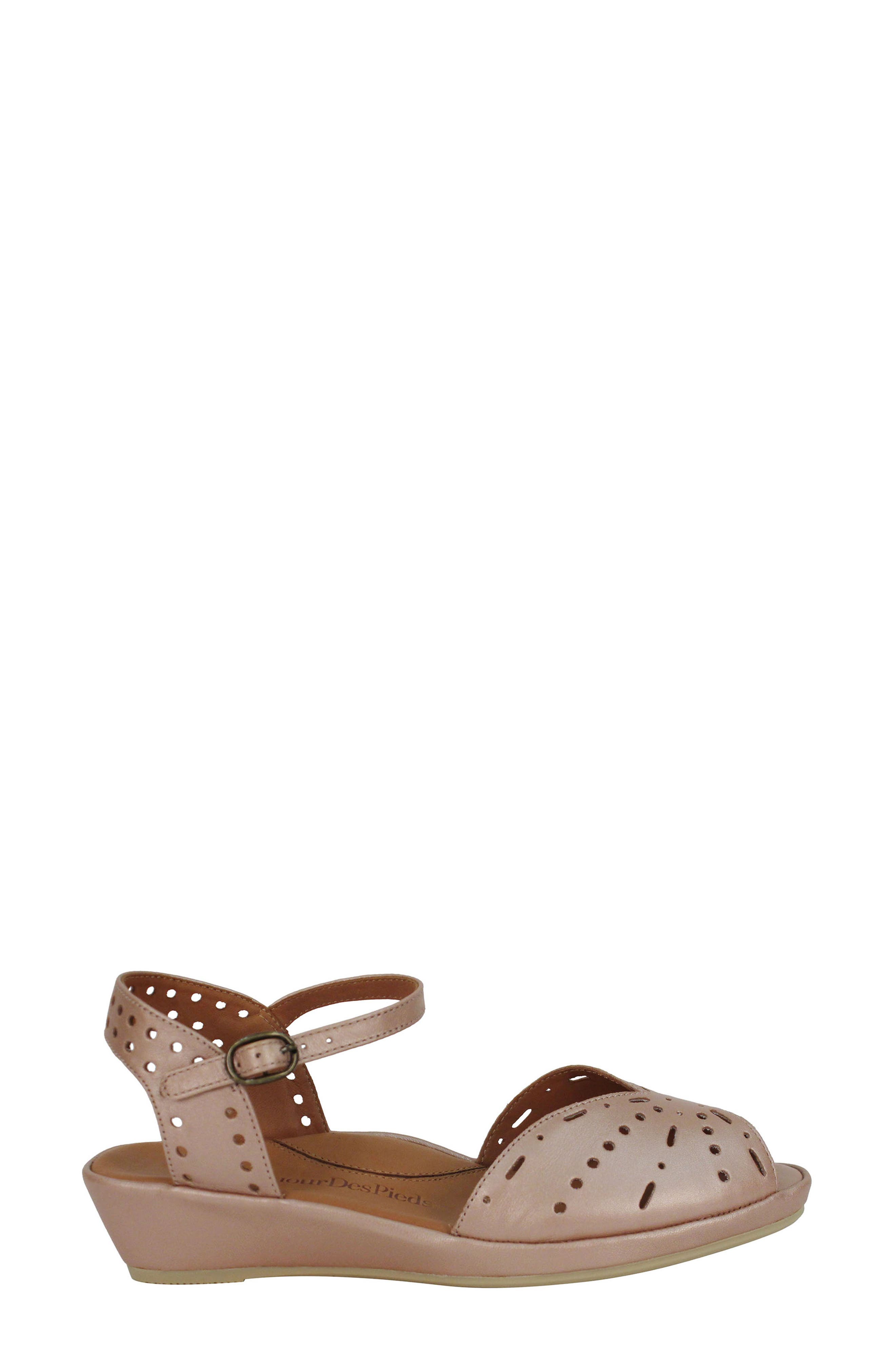 'Brenn' Ankle Strap Sandal, Alternate, color, ROSE GOLD METALLIC