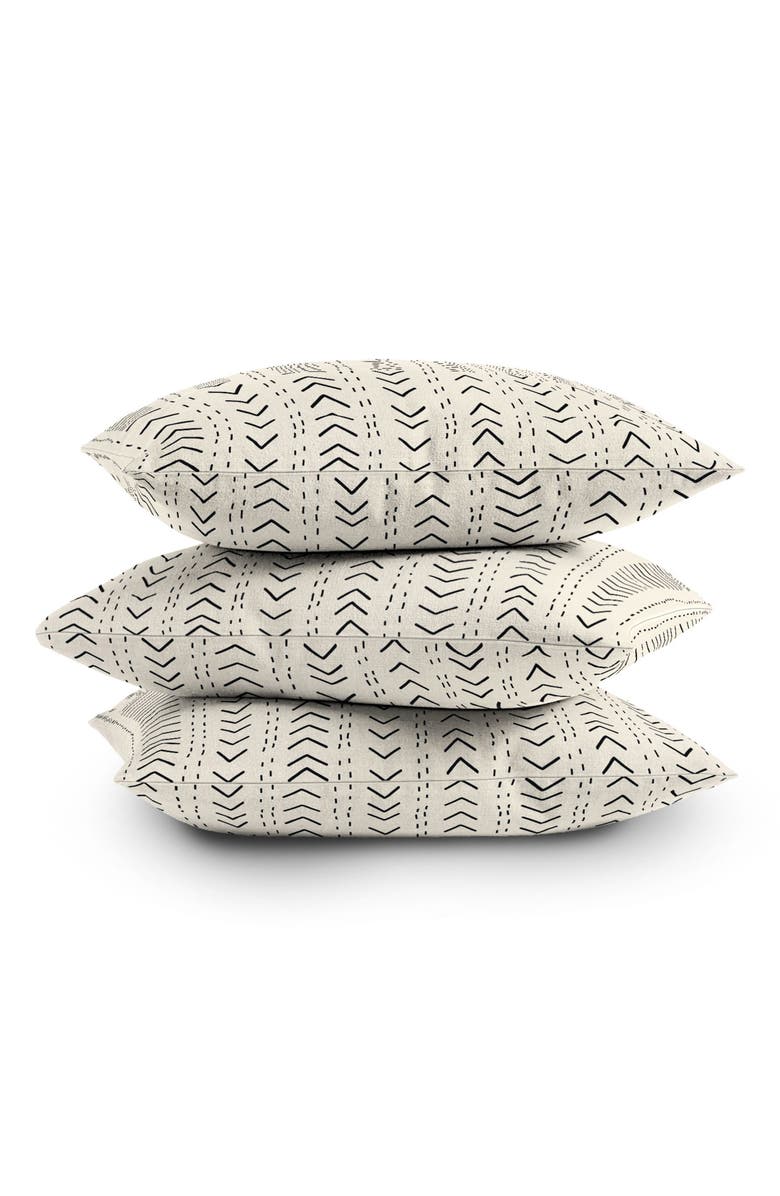 Deny Designs Iveta Mudcloth Throw Pillow, Alternate, color, Beige