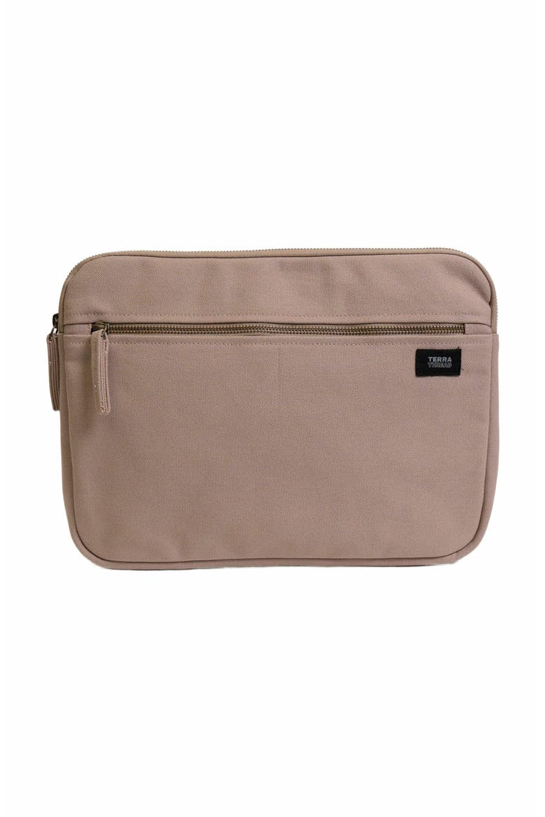 13-Inch Organic Cotton Laptop Sleeve, Main, color, Sand Dune