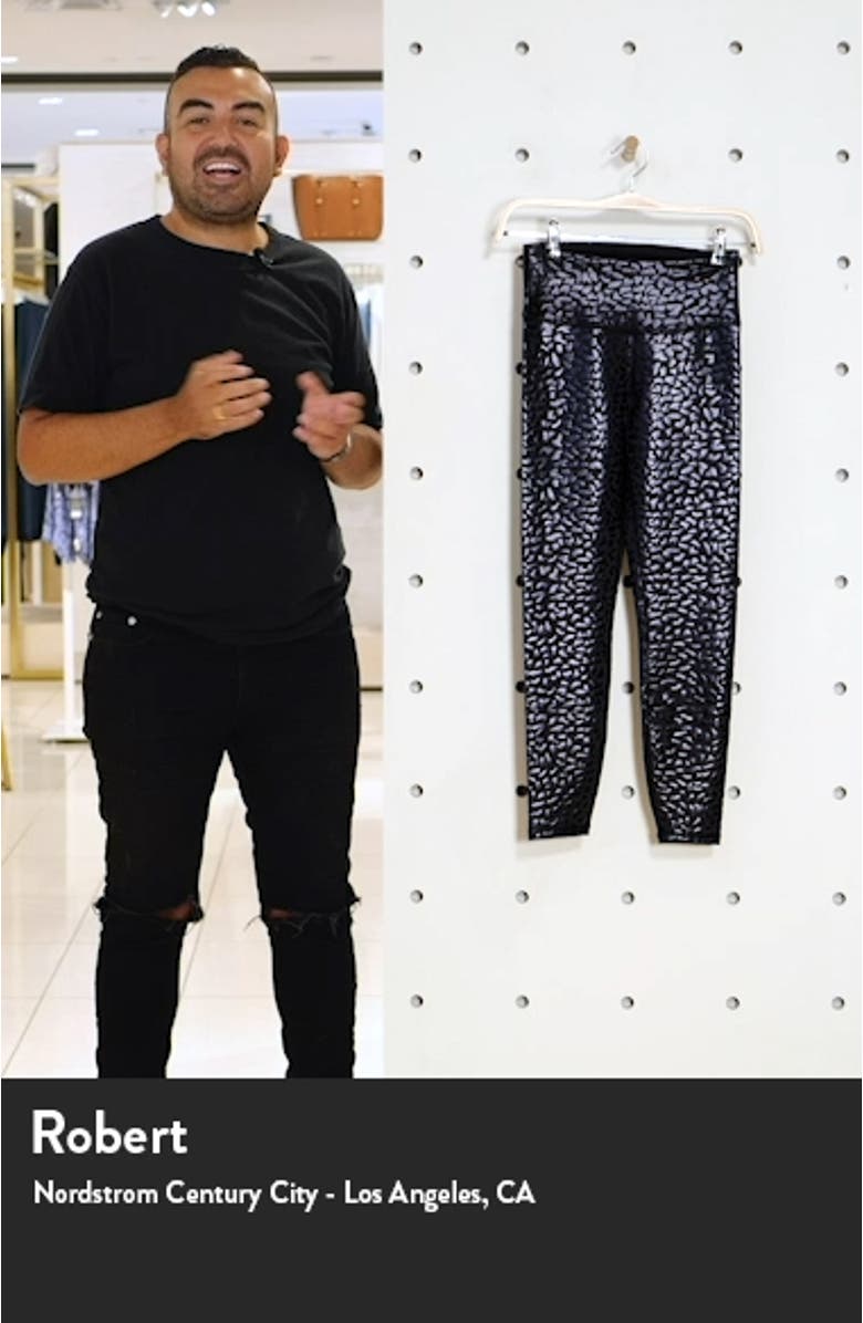 Chi Chi Foil Animal Print High Waist Leggings, sales video thumbnail