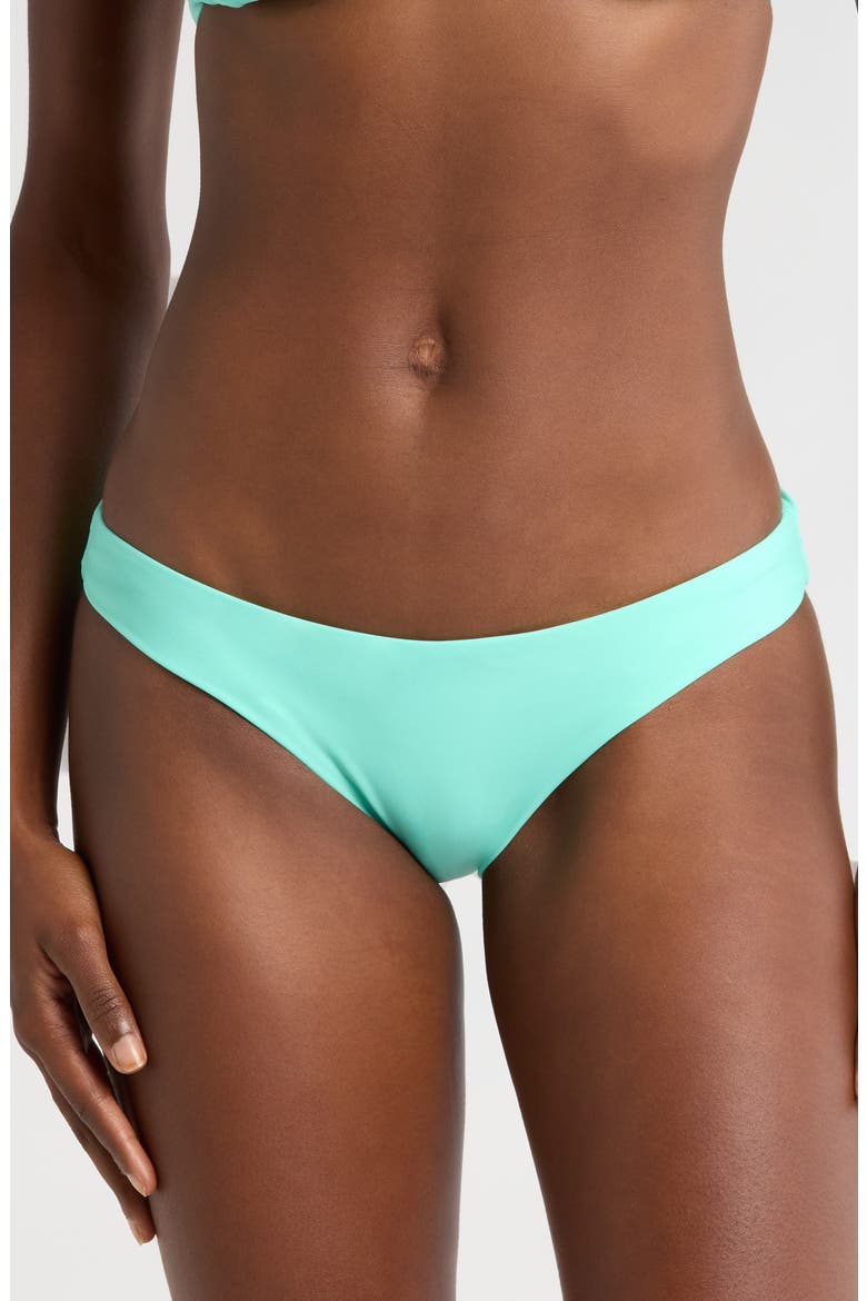 Ruched Hipster Bikini Bottoms, Main, color, SEAFOAM