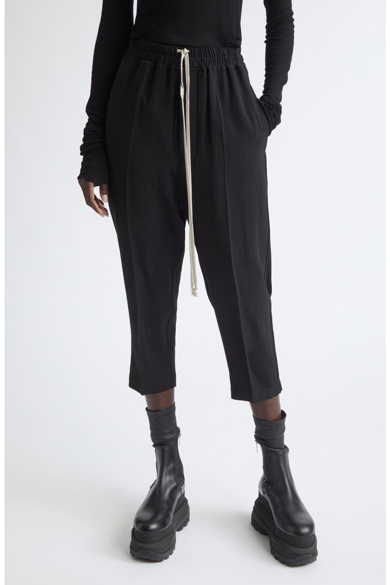 Astaire Crepe Crop Pants, Main, color, BLACK