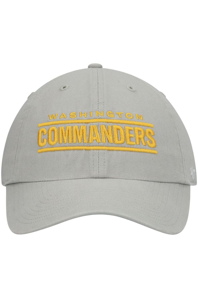 Men's '47 Gray Washington Commanders Script Clean Up Adjustable Hat, Alternate, color, Gray