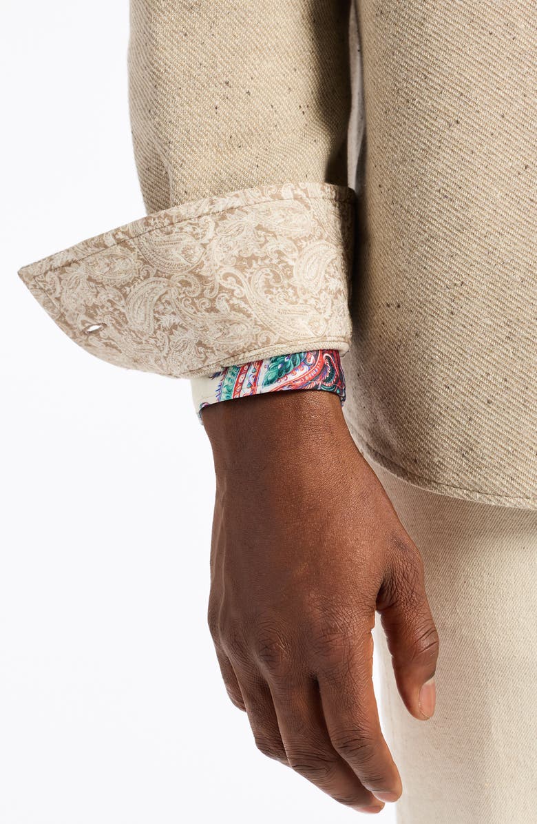 Robert Graham Vigano Knit Overshirt, Alternate, color, Oatmeal