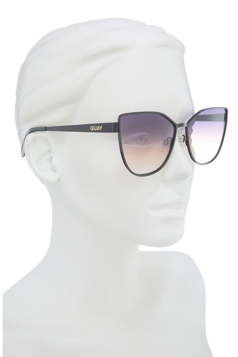 55mm In Pursuit Cat Eye Sunglasses, Alternate, color, BLK/DSKPPY