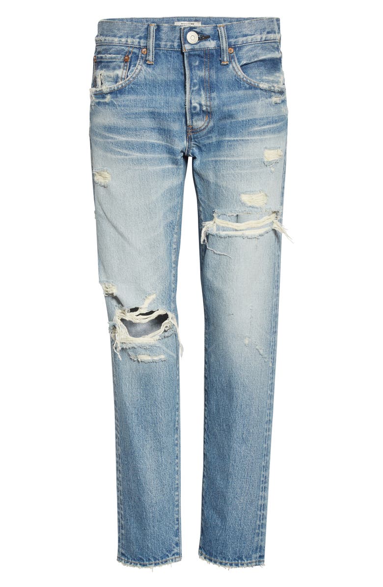 MOUSSY Bowie Ripped Tapered Jeans, Alternate, color, 