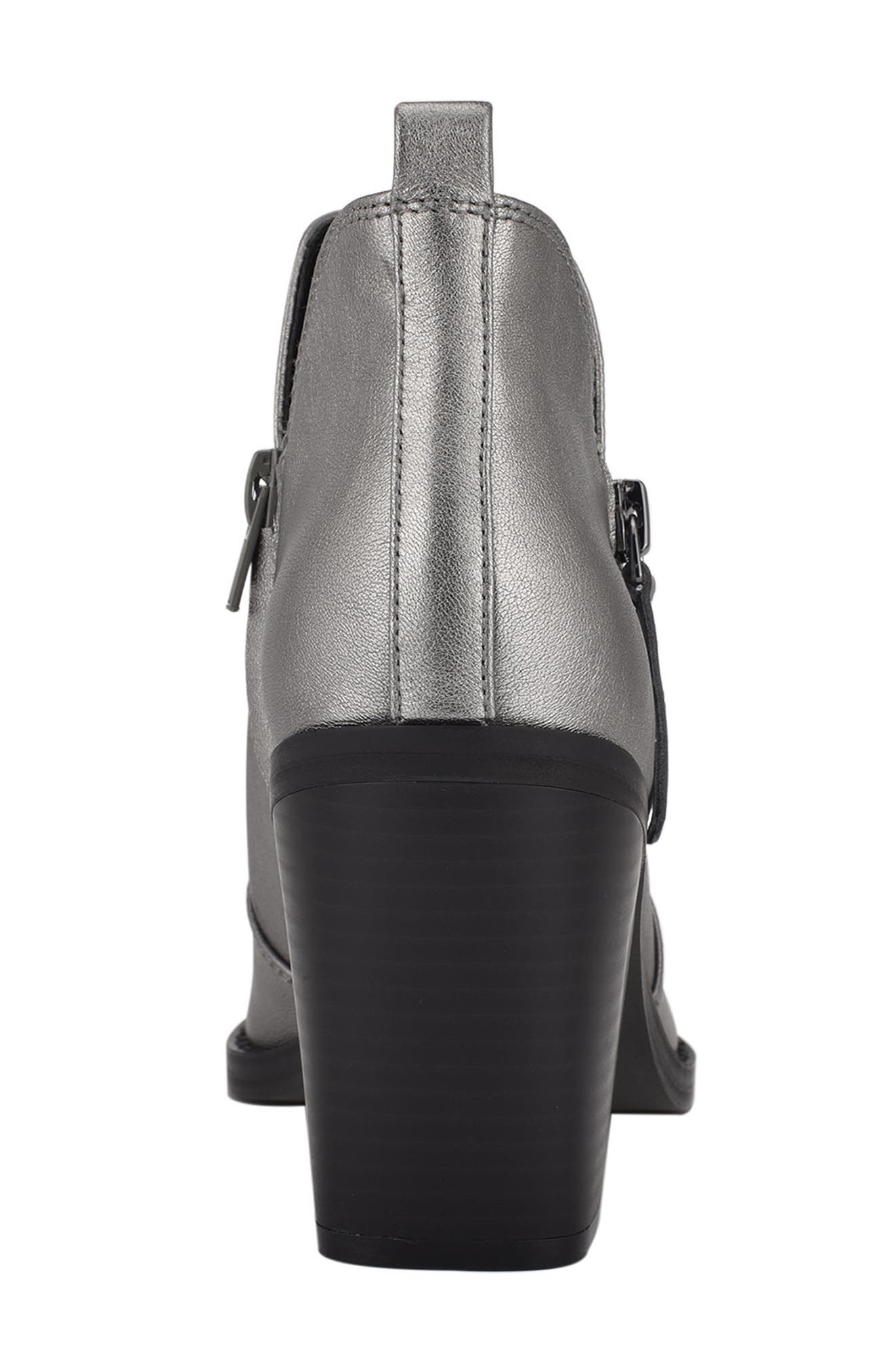 Byro Block Heel Bootie, Alternate, color, PEWTER LEATHER