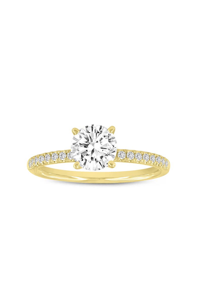 LuvMyJewelry Kara 14K Yellow Gold Round Lab Grown Diamond Engagement Ring - 1.15 Ct, Main, color, 14K Yellow Gold