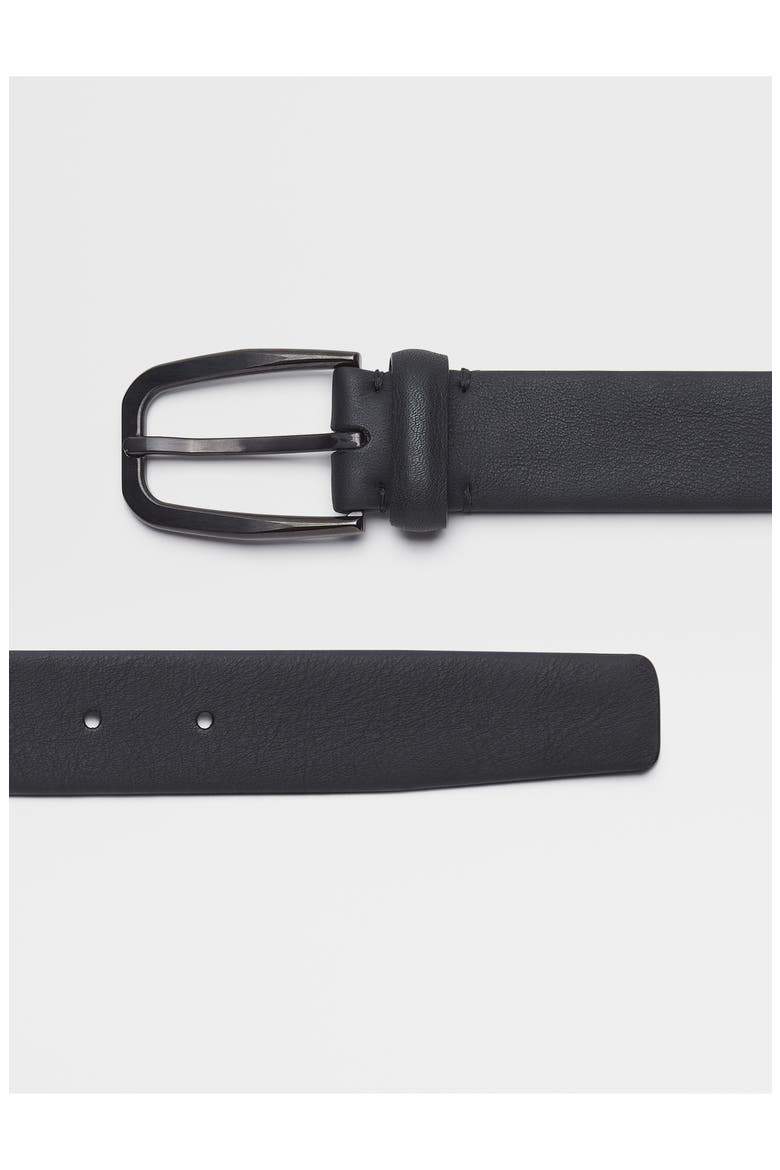 Leather Belt, Alternate, color, BLACK