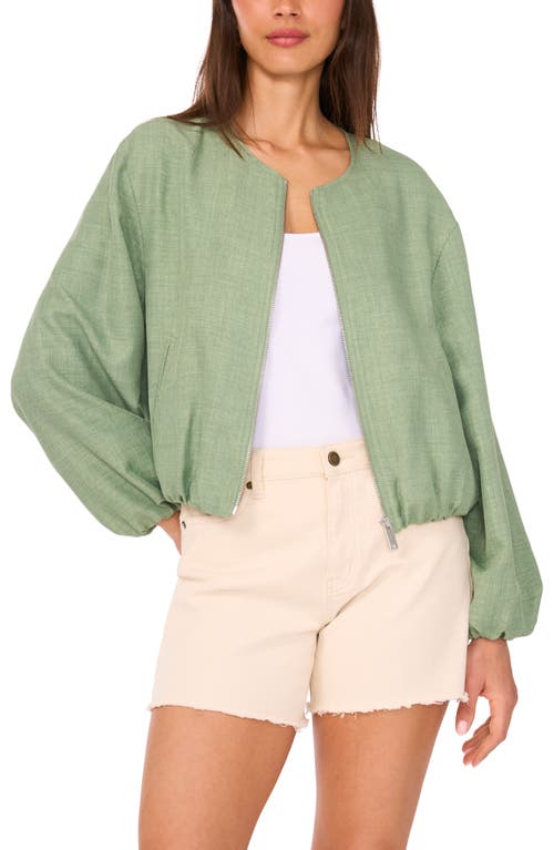 Vince Camuto Crop Bubble Jacket In Green