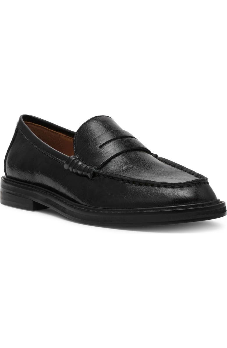 Steve Madden Madison Penny Loafer, Main, color, Black Leather