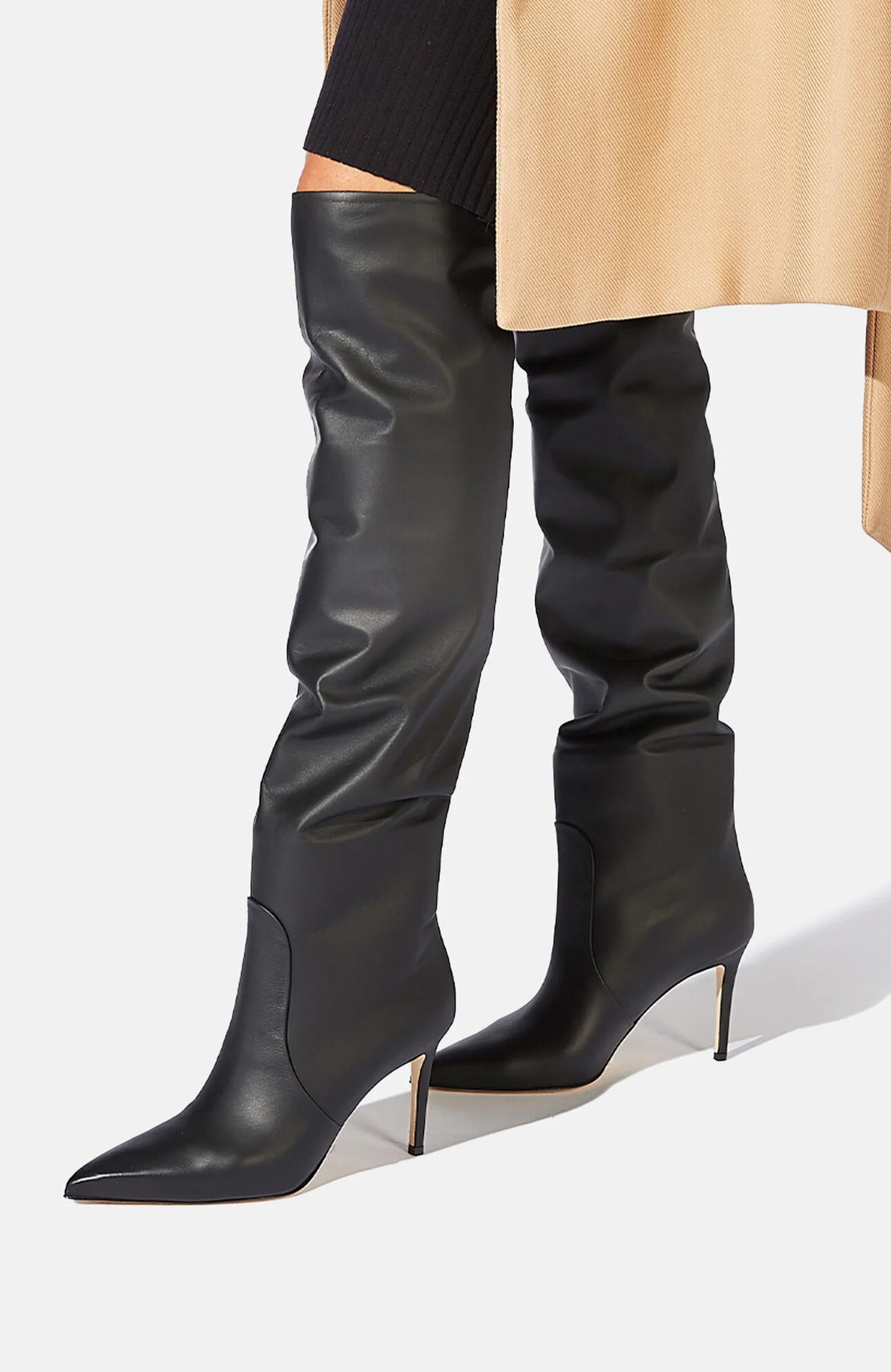 SCAROSSO Carra Boots, Alternate, color, Black - Calf