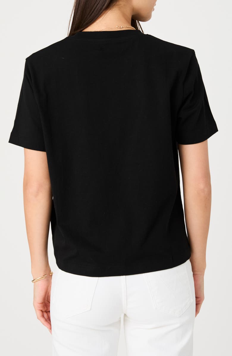 French Connection Rallie Ruched Tie T-Shirt, Alternate, color, Black