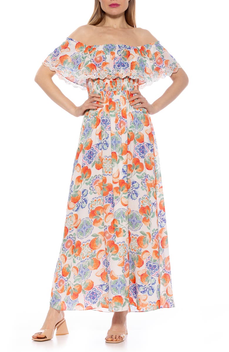 Alexia Admor Katya Off the Shoulder Maxi Dress, Main, color, 