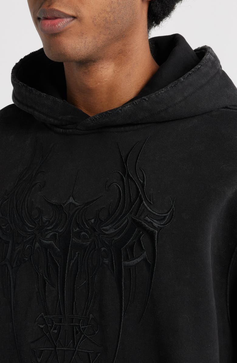 RtA Jordan Cyber Sigilism Oversize Hoodie, Alternate, color, Black Cyber Sigilism