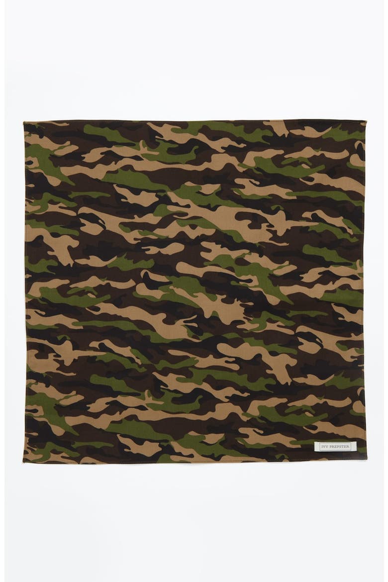 'Reflect Camouflage' Pocket Square, Alternate, color, IVY