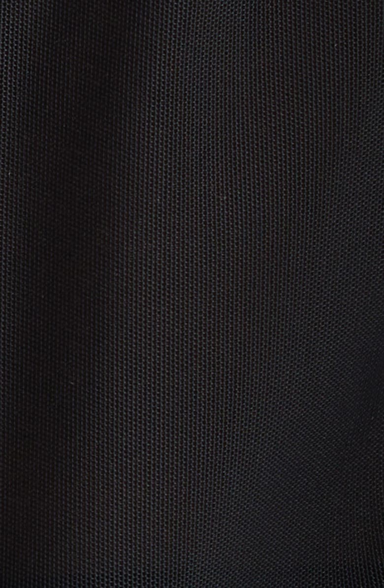 Balenciaga Naked Sheer Stretch Technical Tulle Dress, Alternate, color, 1000 Black