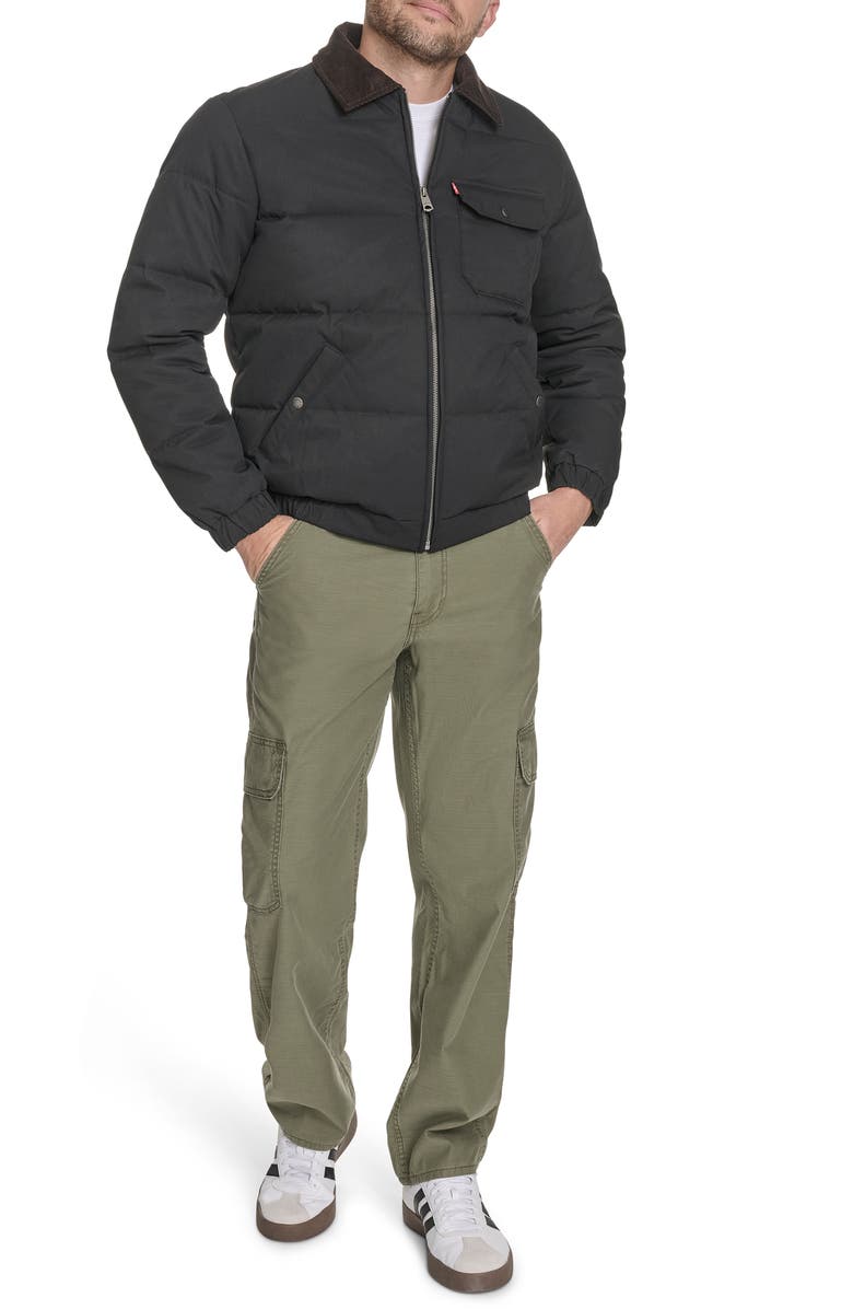 Levi's<sup>®</sup> Corduroy Collar Midweight Quilted Jacket, Alternate, color, Black
