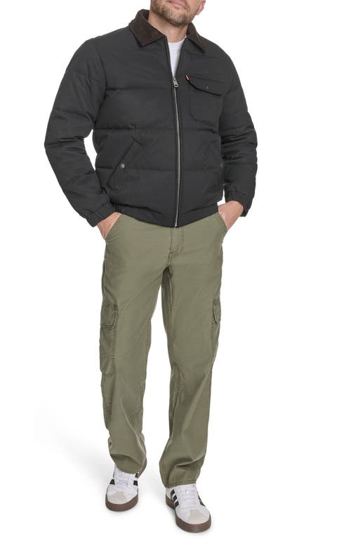 Levi's Corduroy Collar Midweight Quilted Jacket In Black