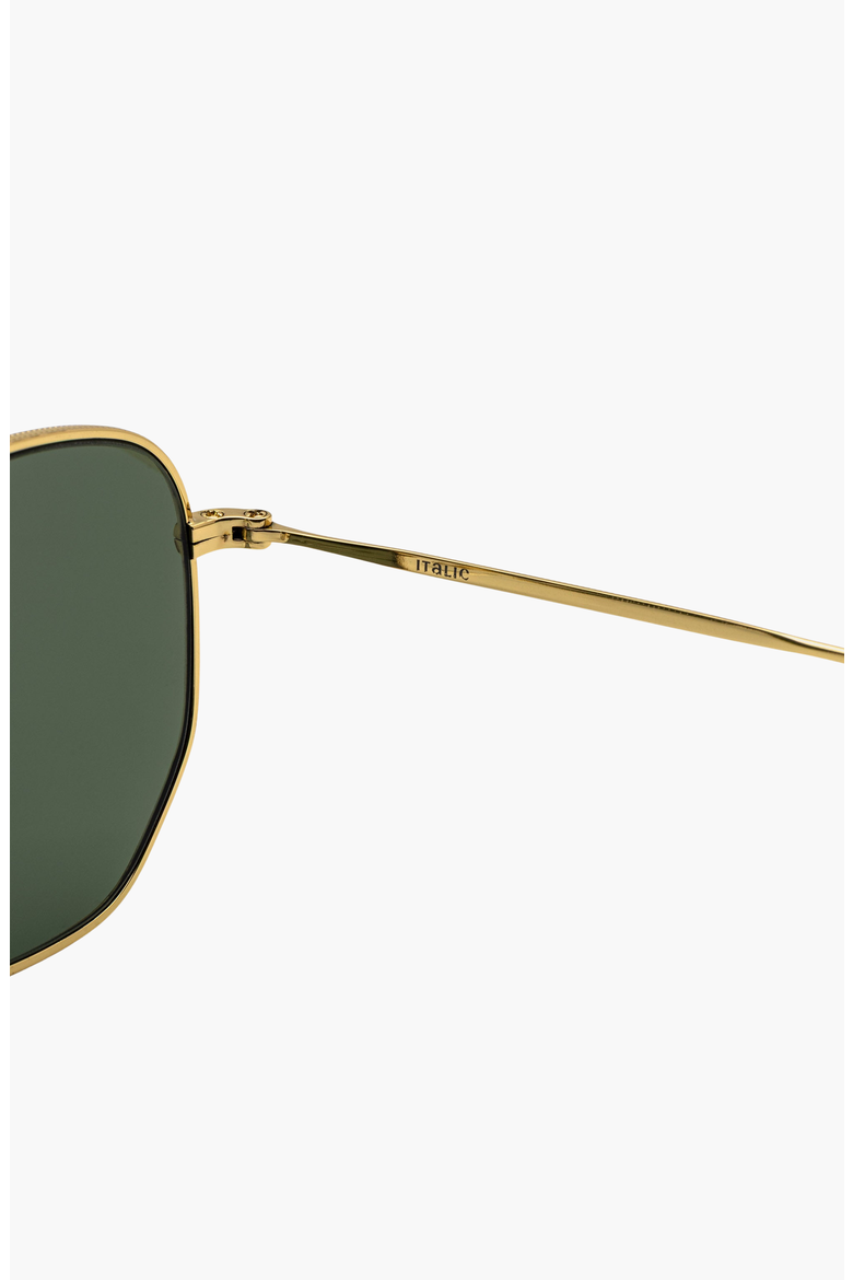 Nico Hexagonal German Stainless Steel Sunglasses, Alternate, color, Gold