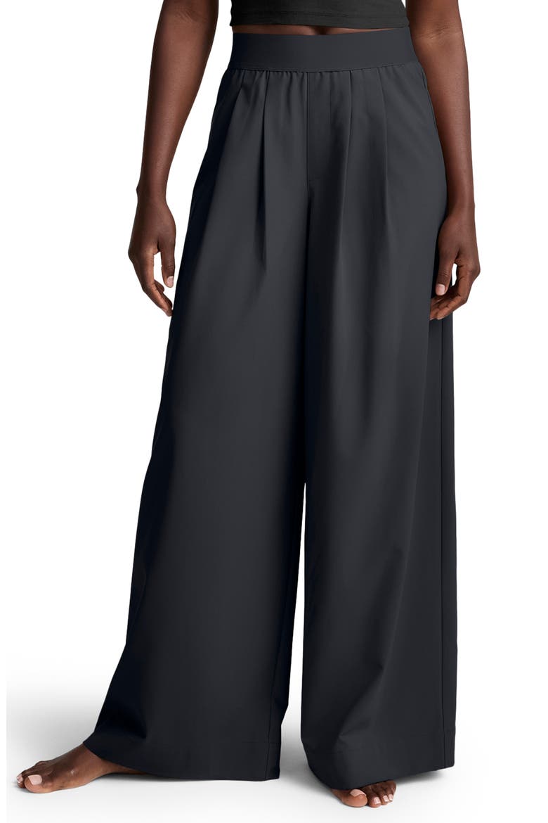 Pleated Wide Leg Pants, Main, color, NOCTURNAL NAVY