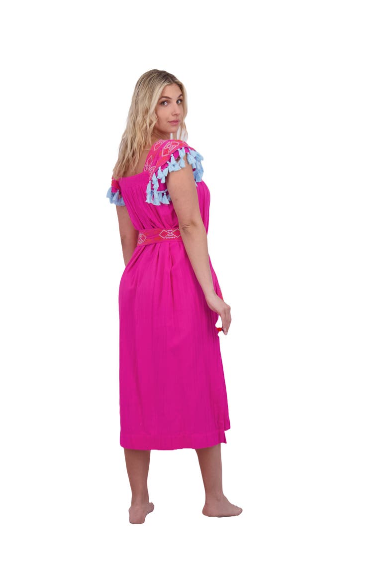 Maxi Sandrine Women's Dress Raspberry Embroidery, Alternate, color, Pink