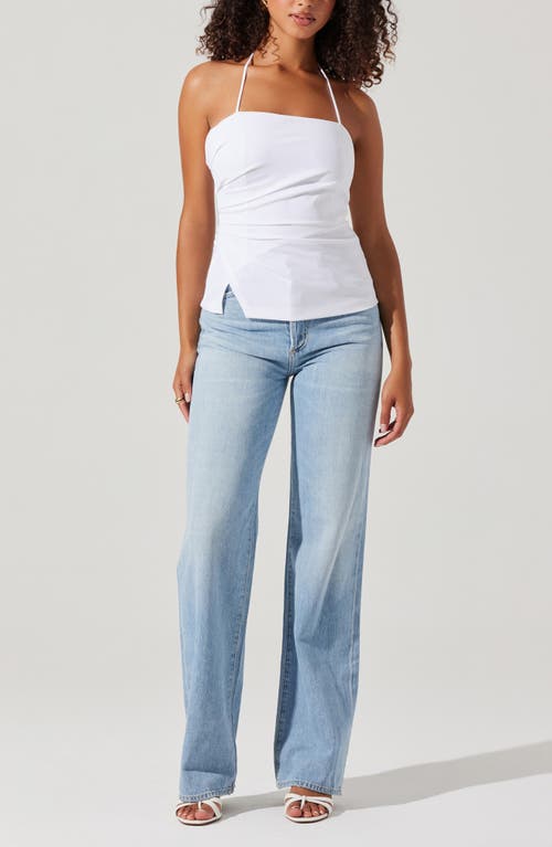 Astr The Label Mel Side Ruched Halter Top