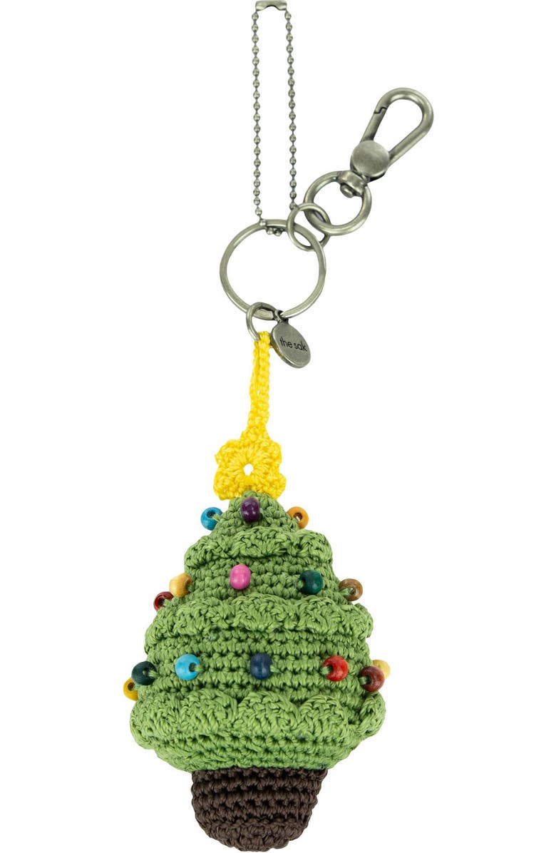 The Sak Yarnicharmz Hand Crochet Dangle - Christmas Tree, Main, color,