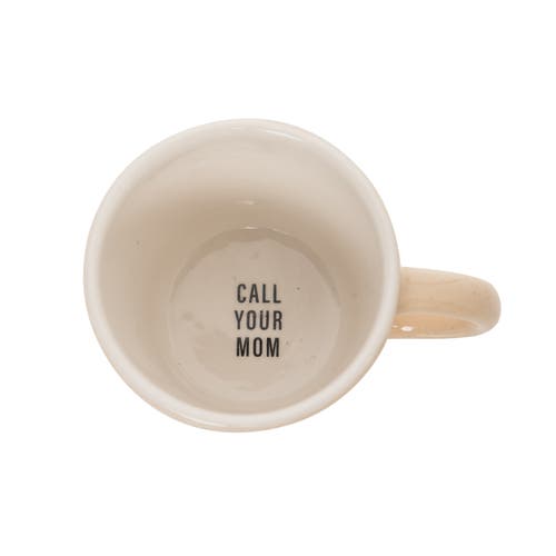 Totalee Gift Call Your Mom Friendly Reminder Mug Ceramic 9.5 oz In Neutral
