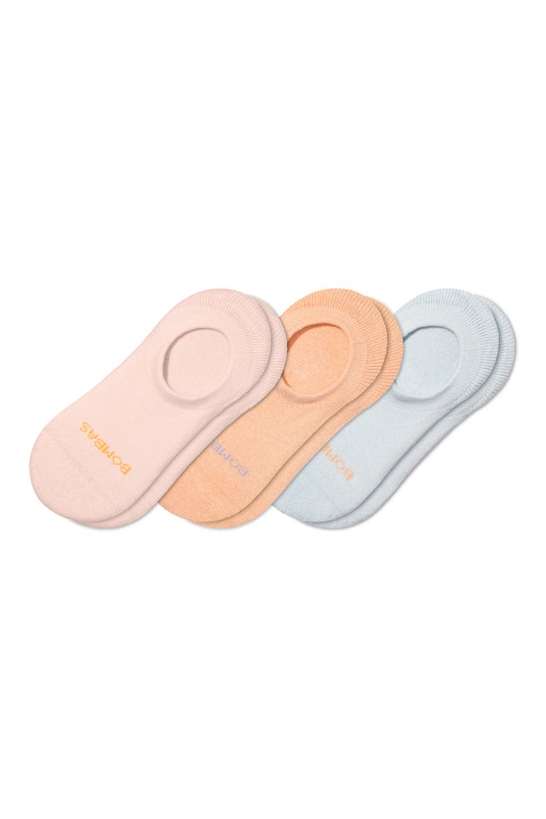 Assorted 3-Pack Lightweight No-Show Socks, Main, color, PINK APRICOT MIX