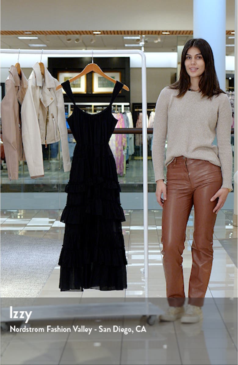 Kandra Ruffle Tiered Cotton & Silk Blend Dress, sales video thumbnail