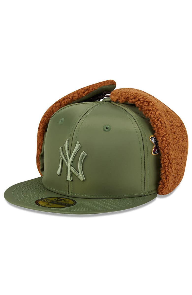 New Era x Alpha Industries Men's New Era x Alpha Industries  Olive New York Yankees Dog Ear 59FIFTY Fitted Hat, Alternate, color, 