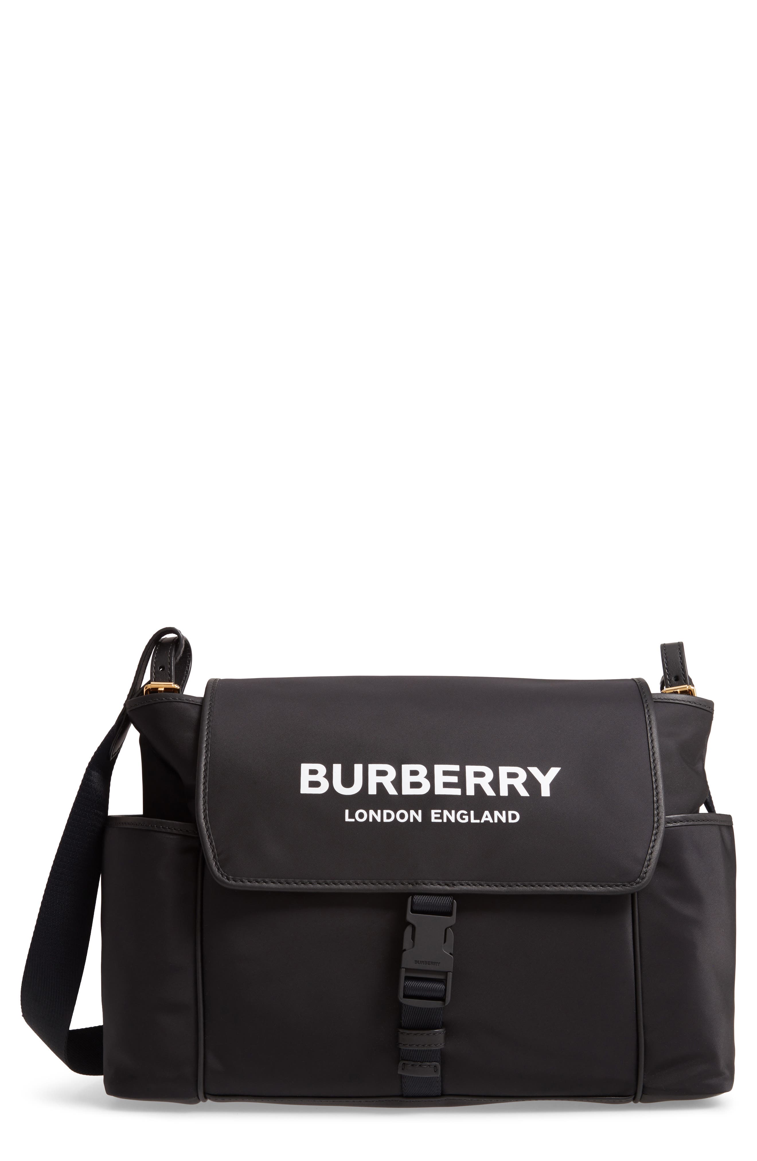 Burberry Flap Diaper Bag, Main, color, 