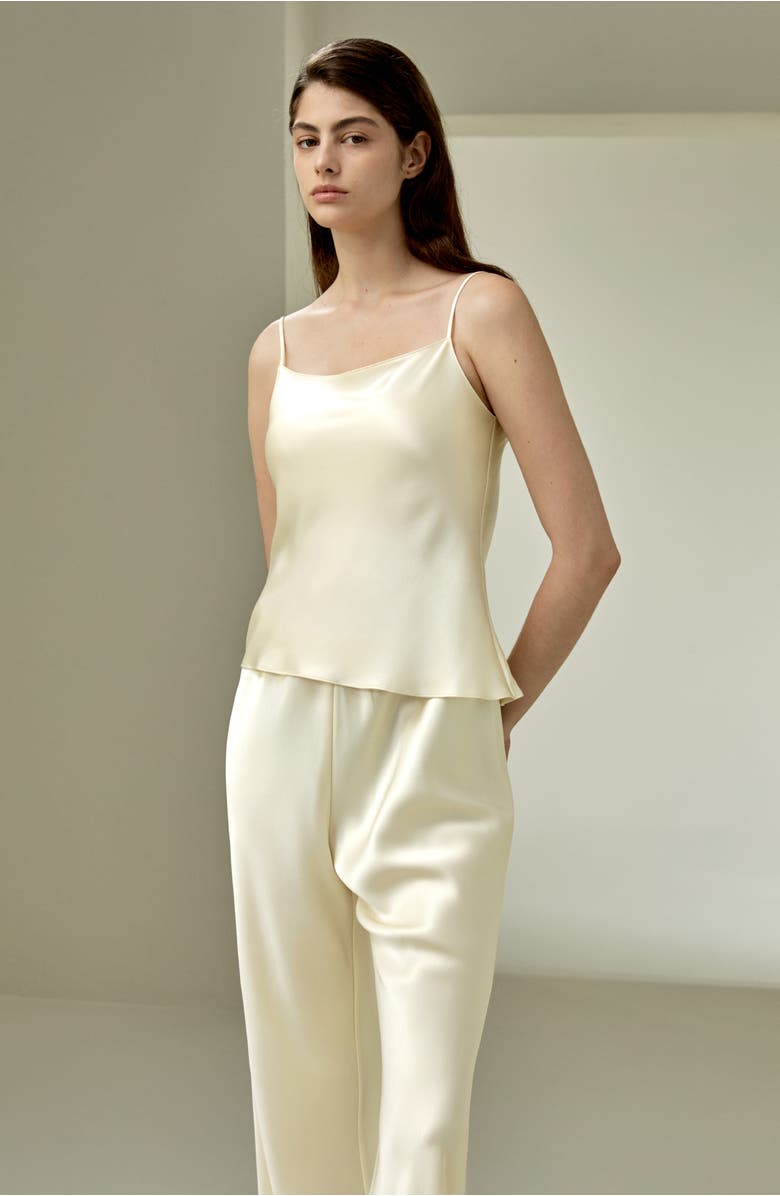 Lilysilk Double-Faced Silk Charmeuse Camisole, Alternate, color, Lily White