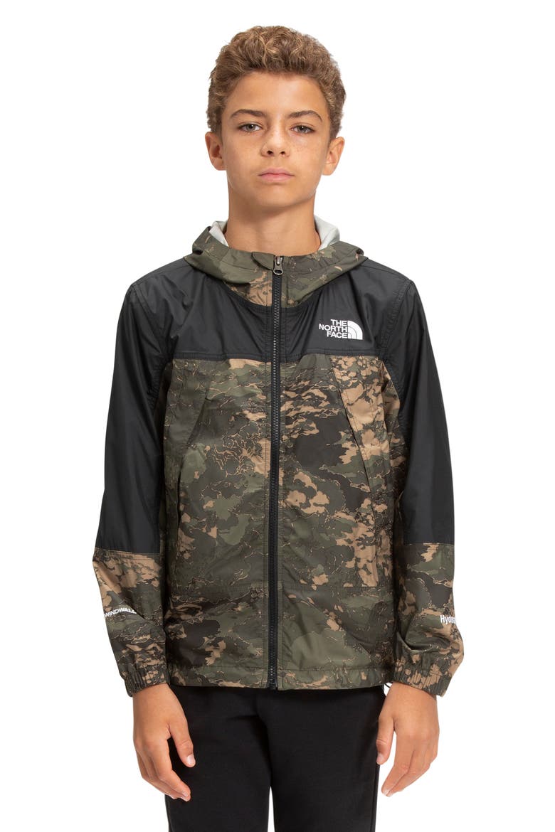 Kids' Hydrenaline Windbreaker, Main, color, NEW TAUPE GREEN TONAL CLOUD