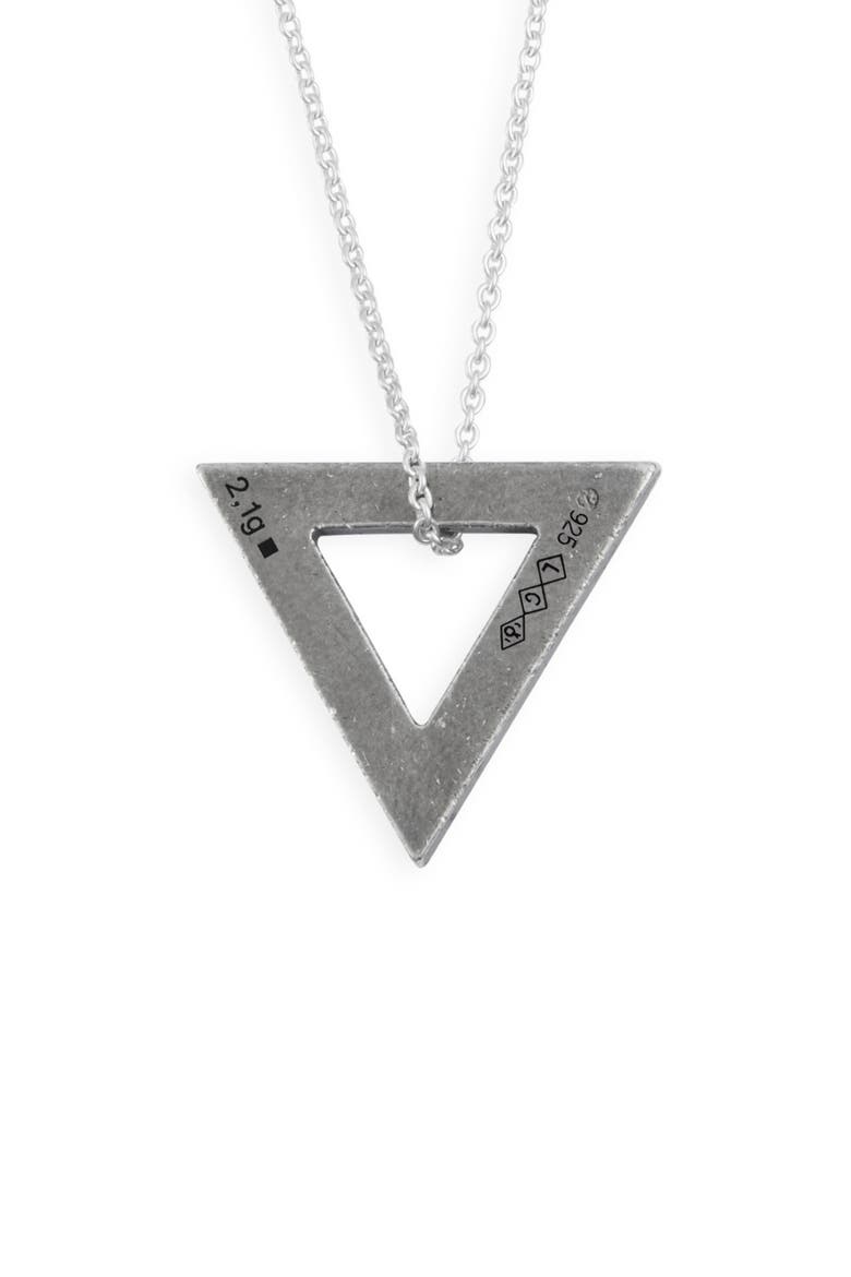 Men's Sterling Silver Triangle Pendant Necklae, Alternate, color, SILVER